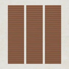 Porcelain Tile 75x300 RIBBED BRICK RED