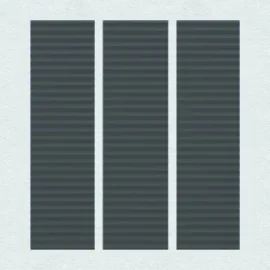 75x300 RIBBED_DARK_GREY Porcelain Tile