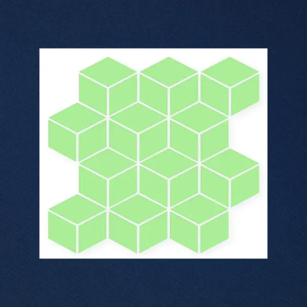 Porcelain Tile 300x300 3D_RHOMBUS_G3D24