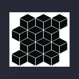 Porcelain Tile 300x300 3D_RHOMBUS_G3D49