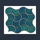 Porcelain Tile 300x300 Fish_Scale_VR3401(WAVES)