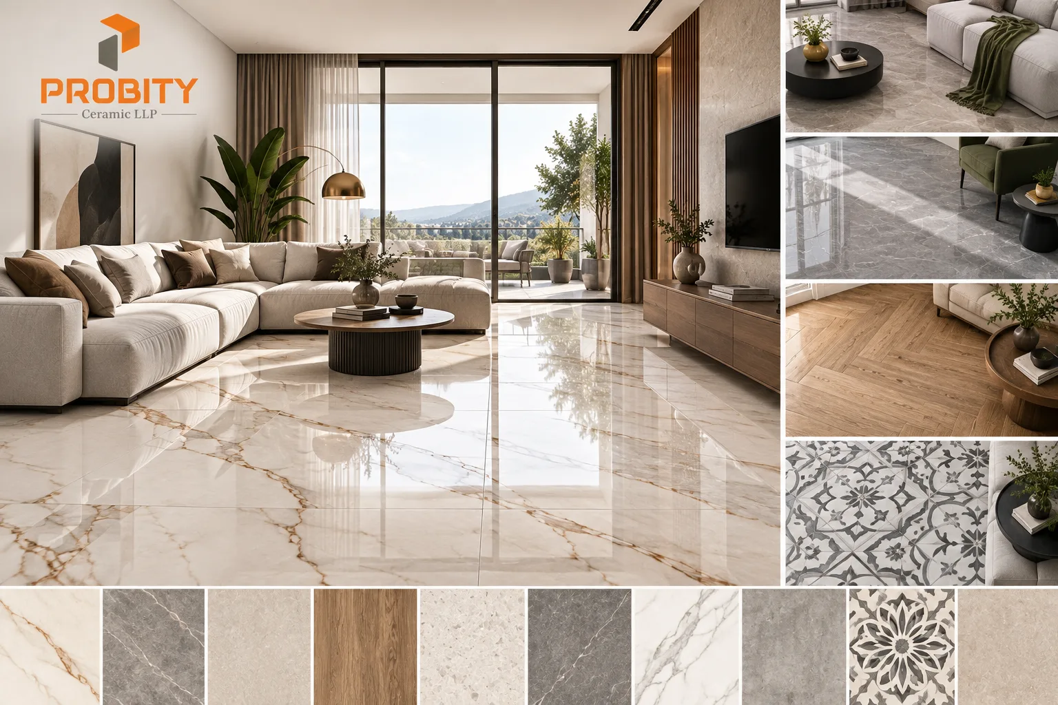 Living Room Floor Tiles Design: 15 Ideas for Your Space